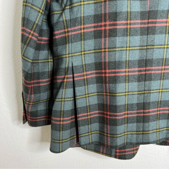Vintage Crittenden Ivy League Plaid 100% Wool Blazer Jacket Size 44L - Picture 8 of 13